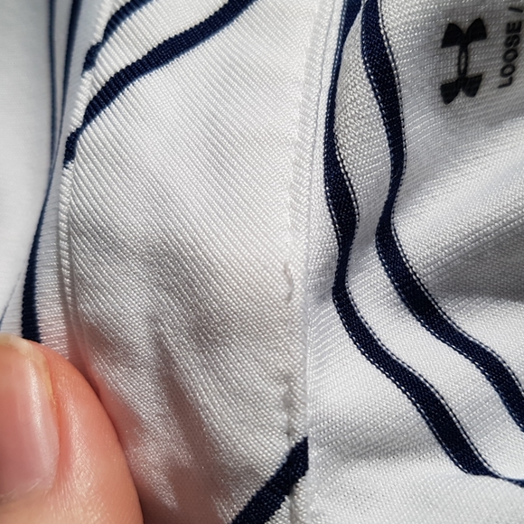 Under Armour Loose Heatgear Golf Striped Polo RBC Hertiage Branded Size S - Picture 15 of 16
